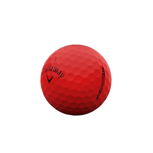 キャロウェイ(Callaway) ゴルフボール SUPERSOFT RED 25 1ダース(12個入り) 2ピース構造 レッド 中間 画像