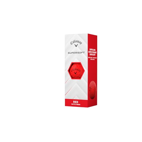 キャロウェイ(Callaway) ゴルフボール SUPERSOFT RED 25 1ダース(12個入り) 2ピース構造 レッド 中間 画像