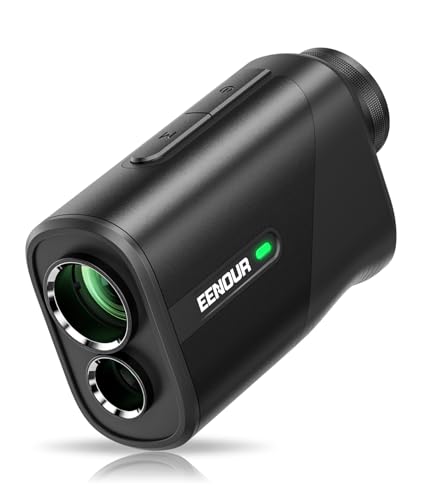 EENOUR ゴルフレーザー距離計 U800+ ミニ 3点間測定 最速0.04S測定 高透過レンズ 874yd対応 超小型 高低差測定ON/OFF ピンロック 競技対応 距離計測器 Mini 超軽量 128g 6.5倍望遠 振動機能 水平測定 充電式 IP54 防塵防水 専用ケース付き(ブラック) 1枚目 画像