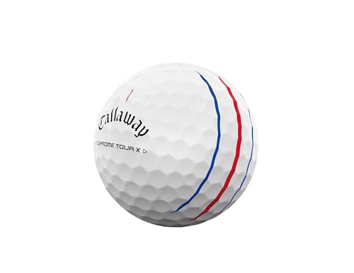 キャロウェイ(Callaway) ゴルフボール CHROME TOUR X 24 TRIPLE TRACK 1ダース(12個入り) 4ピース構造 トリプル・トラック ホワイト 中間 画像