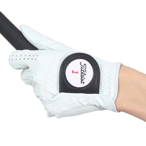 タイトリスト(TITLEIST) ゴルフグローブ プロフェッショナル グローブ TG73WT-23 WT ホワイト 左手用 23cm 画像1