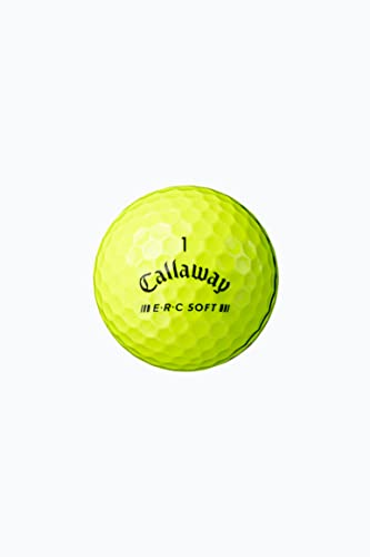 キャロウェイ(Callaway) ゴルフボール ERC SOFT YLW 23 TRPLTRK 1ダース(12個入り) 3ピース構造 イエロー 中間 画像