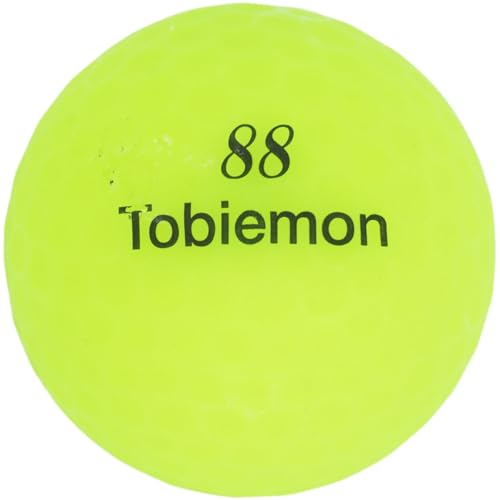 飛衛門 (トビエモン) TOBIEMON R&A公認球 12球 蛍光マットボール メッシュバッグ入 ゴルフボール (イエロー) 最後 画像
