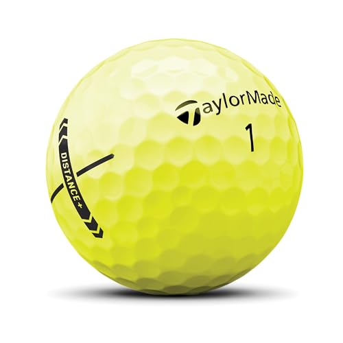 テーラーメイド(TAYLOR MADE) TMJ25 Distance + YLW JPN dz ディスタンスプラス イエロー ゴルフボール 2025年モデル イエロー 中間 画像