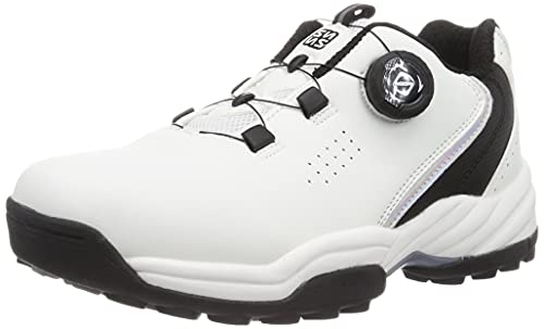 [フォーセンス] ゴルフシューズ ダイヤルシューズ メンズ ゴルフ スパイクレス スポーツシューズ トレッキングシューズ 登山靴 WHITE/BLACK 26.0 cm 画像1
