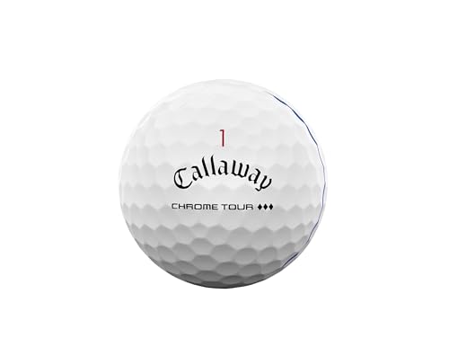 キャロウェイ(Callaway) ゴルフボール CHROME TOUR TRIPLE DIAMOND 25 TRIPLE TRACK 1ダース(12個入り) 4ピース構造 トリプル・トラック ホワイト 最後 画像
