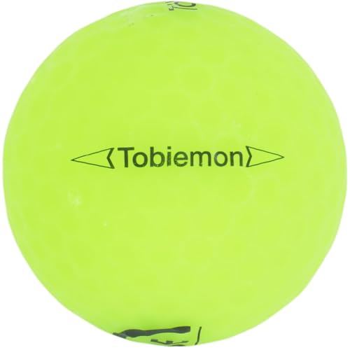 飛衛門 (トビエモン) TOBIEMON R&A公認球 12球 蛍光マットボール メッシュバッグ入 ゴルフボール (イエロー) 中間 画像