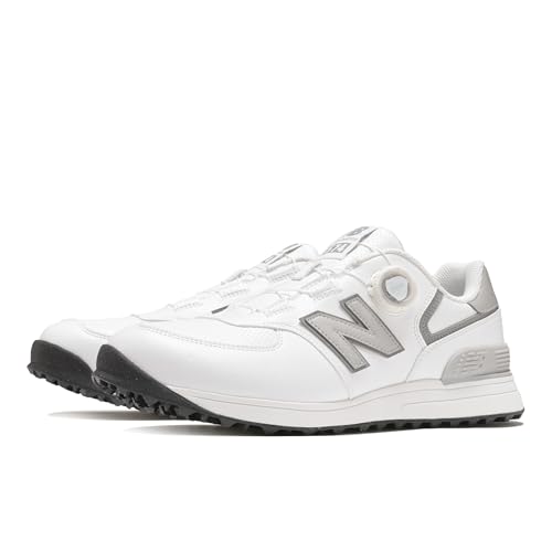 [ニューバランス] ゴルフシューズ 574 v4 BOA ボア スパイクレス メンズ レディース BC4(WHITE/GREY) 26.5 cm 4E 最後 画像