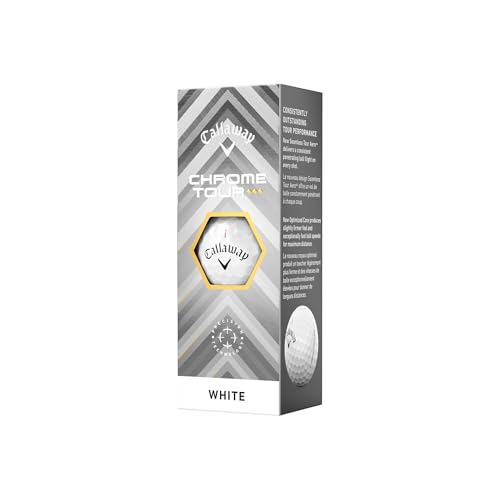 キャロウェイ(Callaway) ゴルフボール CHROME TOUR TRIPLE DIAMOND 25 1ダース(12個入り) 4ピース構造 ホワイト 中間 画像