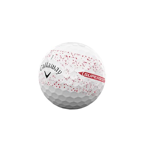 キャロウェイ(Callaway) ゴルフボール SUPERSFOT 25 RED SPLATTER 1ダース(12個入り) 2ピース構造 レッドスプラッター・ホワイト 中間 画像