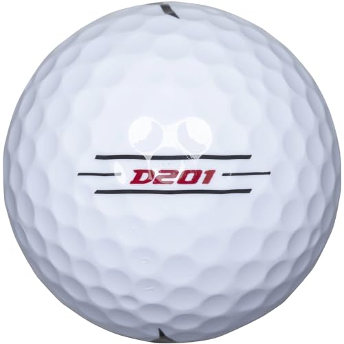 MIZUNO(ミズノ) ゴルフボール D201 ホワイト 1ダース 12個入り ディスタンスタイプ ヘッドスピード35m／s以上対応 ソフトなフィーリング 2ピース構造 5NJBD220 中間 画像