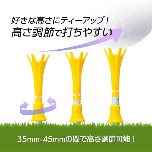 【Amazon.co.jp 限定】【星野陸也プロ使用ティー】ダイヤゴルフ(DAIYA GOLF) トマホークティーティー BW セミロング 9本入 飛距離アップ 高耐久 折れにくい 見つけやすい ゴルフ規則適合 日本製 ティー全長42mm TE-6013 ブラック 中間 画像