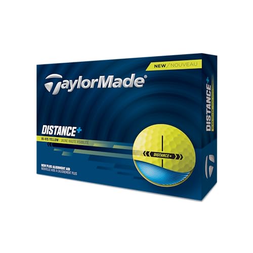 テーラーメイド(TAYLOR MADE) TMJ25 Distance + YLW JPN dz ディスタンスプラス イエロー ゴルフボール 2025年モデル イエロー 画像1