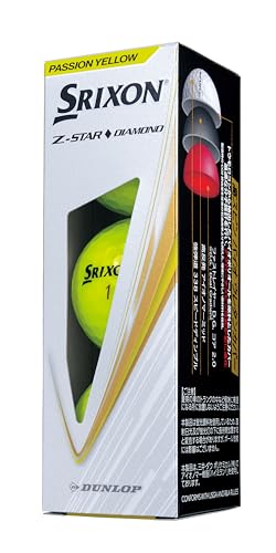 ダンロップゴルフボール SRIXON Z-STAR ダイアモンド 2025年モデル 1ダース(12個入り) プレミアムパッションイエロー 最後 画像
