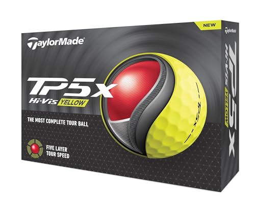 テーラーメイド(TAYLOR MADE) TMJ24 TP5x YLW JPN 12個入り ティーピーファイブ エックス イエロー ゴルフボール 2024年モデル イエロー 1枚目 画像