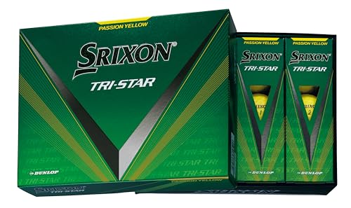 ダンロップゴルフボール SRIXON TRI-STAR4 2024年モデル 1ダース(12個入り) プレミアムパッションイエロー 1枚目 画像