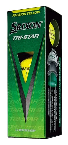 ダンロップゴルフボール SRIXON TRI-STAR4 2024年モデル 1ダース(12個入り) プレミアムパッションイエロー 中間 画像