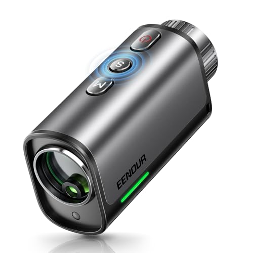 EENOUR ゴルフレーザー距離計 U1/U2 超小型 最速0.02s測定 3点間距離 7倍望遠 高透過 単レンズ ミニ 単眼 距離計測器 874yd対応 専用ケース付き (LCD黒表示 U1, ブラック) 1枚目 画像