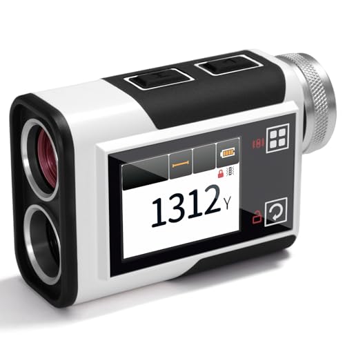 CIGMAN ゴルフレーザー距離計 2.4インチタッチスクリーン 1312ヤード 6倍ズーム USB-C充電式 IP54防水 ゴルフ用距離計 スロープ補正 フラッグロック 日本語説明書付き 1枚目 画像