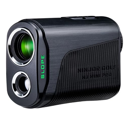 NINJOR GOLF ゴルフ レーザー 距離計 NJ MINI シリーズ コンパクトサイズ 122ｇ ゴルフ距離測定器 (PRO OLED, ブラック) 画像1