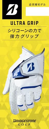 BRIDGESTONE(ブリヂストン) ゴルフグローブ ULTRA GRIP ホワイト/ブルー 23cm メンズ GL2505WB23 1枚目 画像