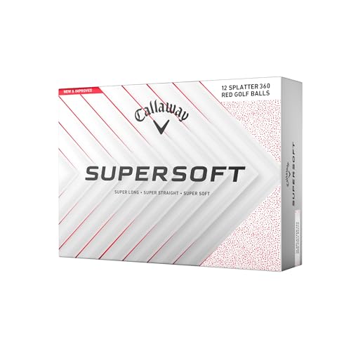 キャロウェイ(Callaway) ゴルフボール SUPERSFOT 25 RED SPLATTER 1ダース(12個入り) 2ピース構造 レッドスプラッター・ホワイト 画像1