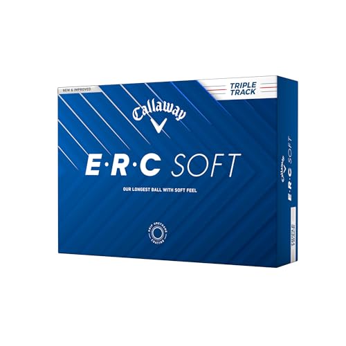 キャロウェイ(Callaway) ゴルフボール ERC SOFT 25 TRIPLE TRACK 1ダース(12個入り) 3ピース構造 トリプル・トラック ホワイト 1枚目 画像