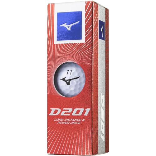MIZUNO(ミズノ) ゴルフボール D201 ホワイト 1ダース 12個入り ディスタンスタイプ ヘッドスピード35m／s以上対応 ソフトなフィーリング 2ピース構造 5NJBD220 最後 画像
