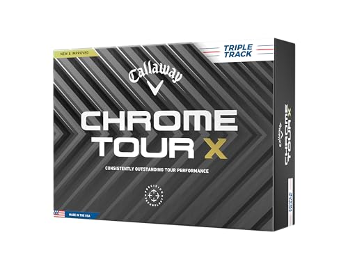 キャロウェイ(Callaway) ゴルフボール CHROME TOUR X 24 TRIPLE TRACK 1ダース(12個入り) 4ピース構造 トリプル・トラック ホワイト 1枚目 画像