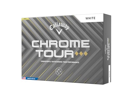 キャロウェイ(Callaway) ゴルフボール CHROME TOUR TRIPLE DIAMOND 25 1ダース(12個入り) 4ピース構造 ホワイト 1枚目 画像