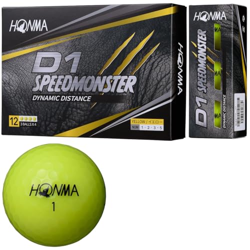 本間ゴルフ HONMA ボール D1 スピードモンスター ボール 3ダースセット 3ダース(36個入り) イエロー 1枚目 画像