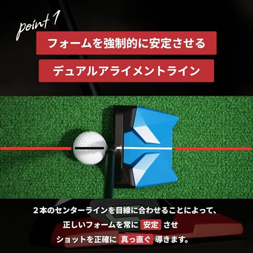 【公式】 CROSSPUTT パター ゴルフクラブ センターシャフト メンズ レディース兼用 【ヘッドカバー付き】 高精度 安定感 ストローク向上 プロ推薦モデル（クロスパット） 中間 画像