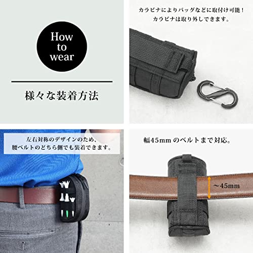 NEXARY ゴルフボールケース ボールポーチ ゴルフ (ブラック) 中間 画像