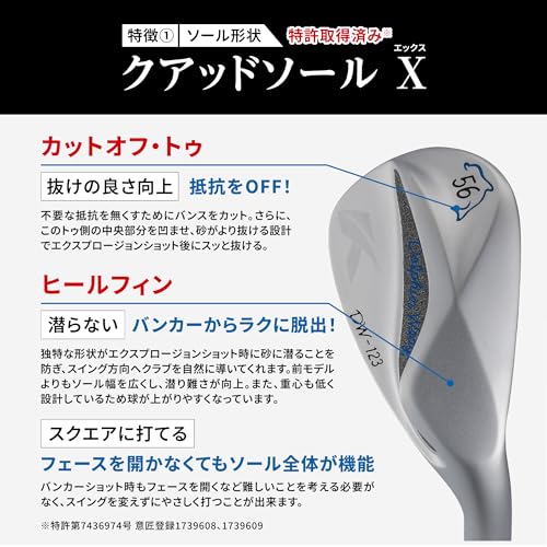 キャスコ ドルフィンウェッジ DW-123 N.S.PRO 950GH neo WEDGE 58 シルバー 中間 画像