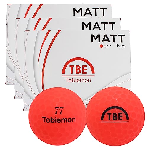 飛び衛門（TOBIEMON） ゴルフボール マットカラー DISTANCE 3ダース(36個入り) 23T2BM MRD3DZ （レッド/ＦＦ/Men's） 画像1
