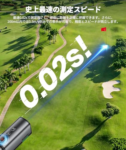 EENOUR ゴルフレーザー距離計 U1/U2 超小型 最速0.02s測定 3点間距離 7倍望遠 高透過レンズ ミニ 単眼 距離計測器 874yd対応 専用ケース付き (OLED赤緑表示 U2, ブラック) 中間 画像