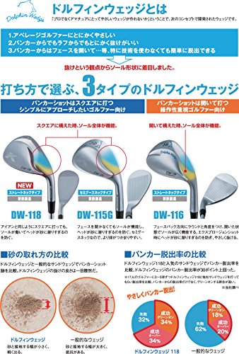 キャスコ(Kasco) ピッチングウェッジ ドルフィンウェッジ ストレートネックタイプ DW-118 N.S.PRO 950GH スチール メンズ DW-118 右 ロフト角:48度 フレックス:R 中間 画像