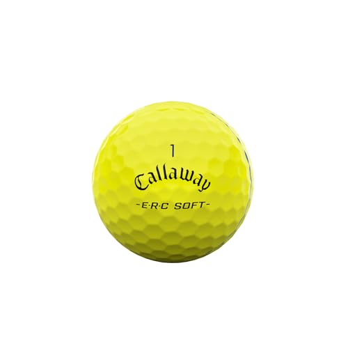 キャロウェイ(Callaway) ゴルフボール ERC SOFT YLW 25 TRIPLE TRACK 1ダース(12個入り) 3ピース構造 トリプル・トラック イエロー 最後 画像