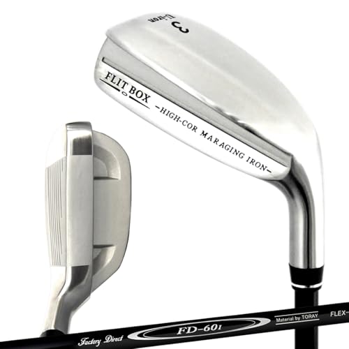FLIT BOX マレージング U-I 右用 メンズ UI アイアン型ユーティリティ(UI3/UI4/UI5)中空構造 ハイブリッド 高反発ユーティリティアイアン (FD-60標準シャフト, Rフレックス, 18, 度, 右利き) 1枚目 画像