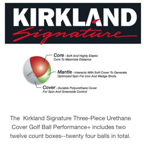 KIRKLAND Signature パフォーマンス +V3 ゴルフボール 3ピースウレタンカバーボール 24個 最後 画像