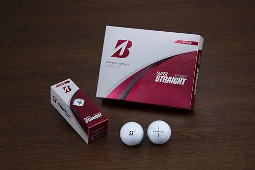 BRIDGESTONE(ブリヂストン)ゴルフボール SUPER STRAIGHT 2025年モデル 12球入 ホワイト T5WX 中間 画像