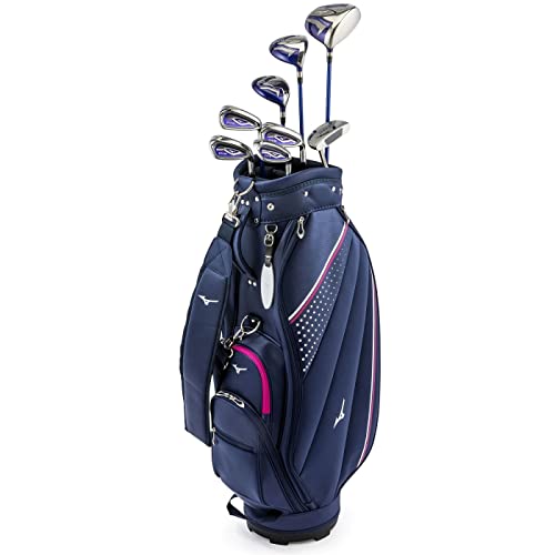 MIZUNO(ミズノ) ゴルフクラブ エフィル-8 8本セット/キャディバッグ付 レディース 右利き用 【カタログ純正シャフト装着モデル】 オリジナルカーボンシャフト(パターのみスチールシャフト) 硬さ/L 番手/1W.5W.5U.7I.9I.PW.SW.パター 初中級者向け 5KJBZ170 1枚目 画像