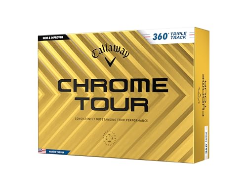 キャロウェイ(Callaway) ゴルフボール CHROME TOUR 24 360 TRIPLE TRACK 4ピース構造 トリプル・トラック ホワイト 1枚目 画像