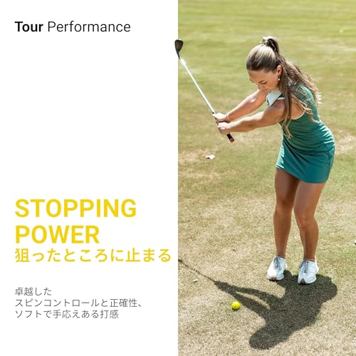 TrustトラストゴルフボールAurora(オーロラ) 被らない 目立つ 飛ぶ 曲がらない 止まるクリスタルウレタンカバー3ピースリアクティブコア(ツアー系) 1ダース(12個入り) オーロライエロー 中間 画像