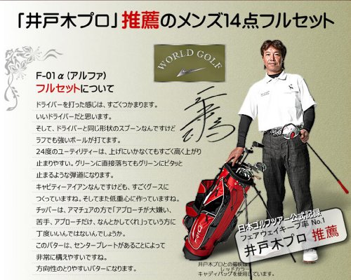 WORLD EAGLE(ワールドイーグル) F-01α メンズ ゴルフ クラブ フルセット レッド バッグver.【右用】 フレックスR WE-J-F-01-MRH-RD 最後 画像