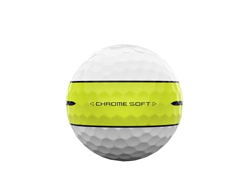 キャロウェイ(Callaway) ゴルフボール CHROME SOFT 24 360 YLW STRIPE 3ピース構造 360°イエローストライプ・ホワイト 中間 画像