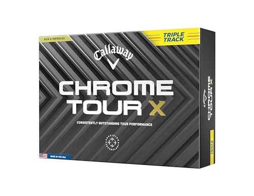 キャロウェイ(Callaway) ゴルフボール CHROME TOUR X YLW 24 TRIPLE TRACK 1ダース(12個入り) 4ピース構造 トリプル・トラック イエロー 画像1