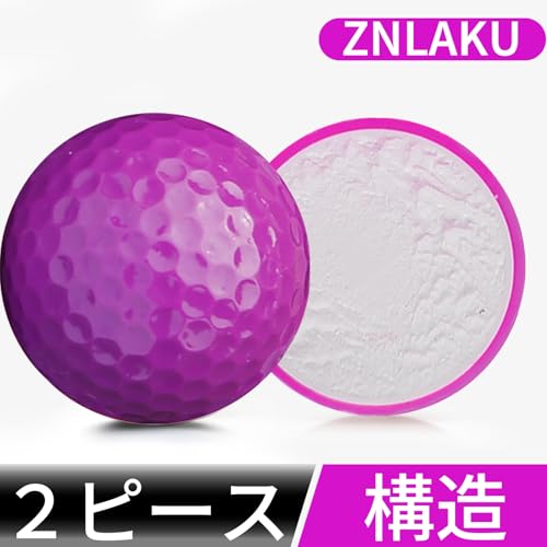 ZNLAKU ゴルフボール目立つ カラーgolf ball 2ピース構造 両立する飛距離&高反発 ごるふぼーる 最後 画像