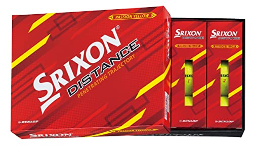 DUNLOP ダンロップゴルフボール SRIXON DISTANCE9 2022年モデル 1ダース(12個入り) パッションイエロー 1枚目 画像