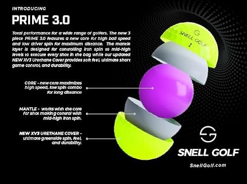 Snell Golf PRIME 3.0 1ダース 日本正規品 ■ USGA/R&A公認球 ■ 2024年新モデル ■ オンライン限定商品 (イエロー) 最後 画像